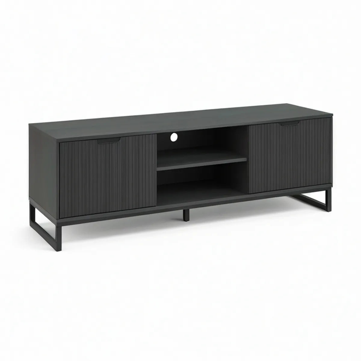 TV-Lowboard Schwarz 140 x 40 x 50 cm